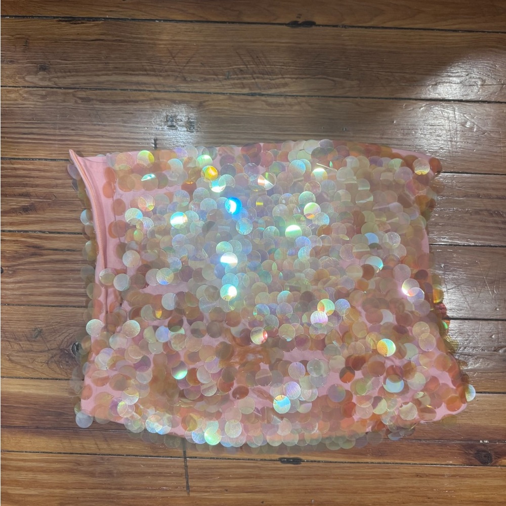 Cache Peach Sequin Tube Top
